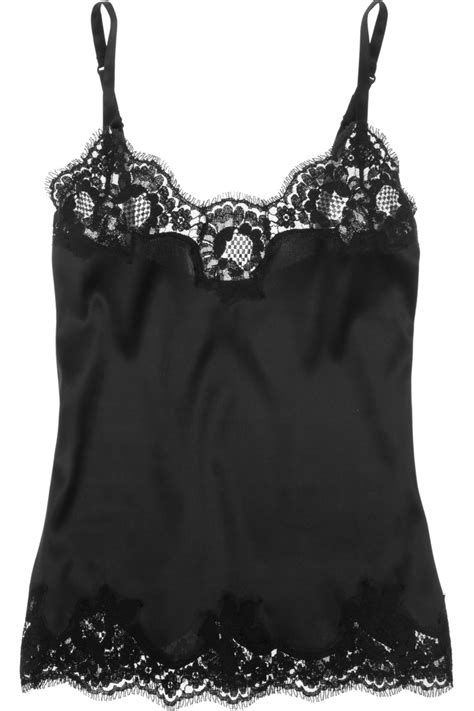 dolce gabbana camisole|Lace and tulle camisole in Black for Women .